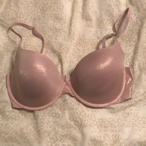 VS metallic pink Demi bra 34DD